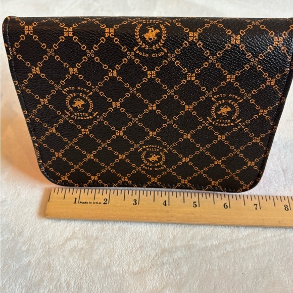 Beverly Hills Polo Club Black and Gold Crossbody Bag Logo - Picture 11 of 11